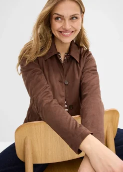 Femme bonprix Vestes & Manteaux|Veste en suédine