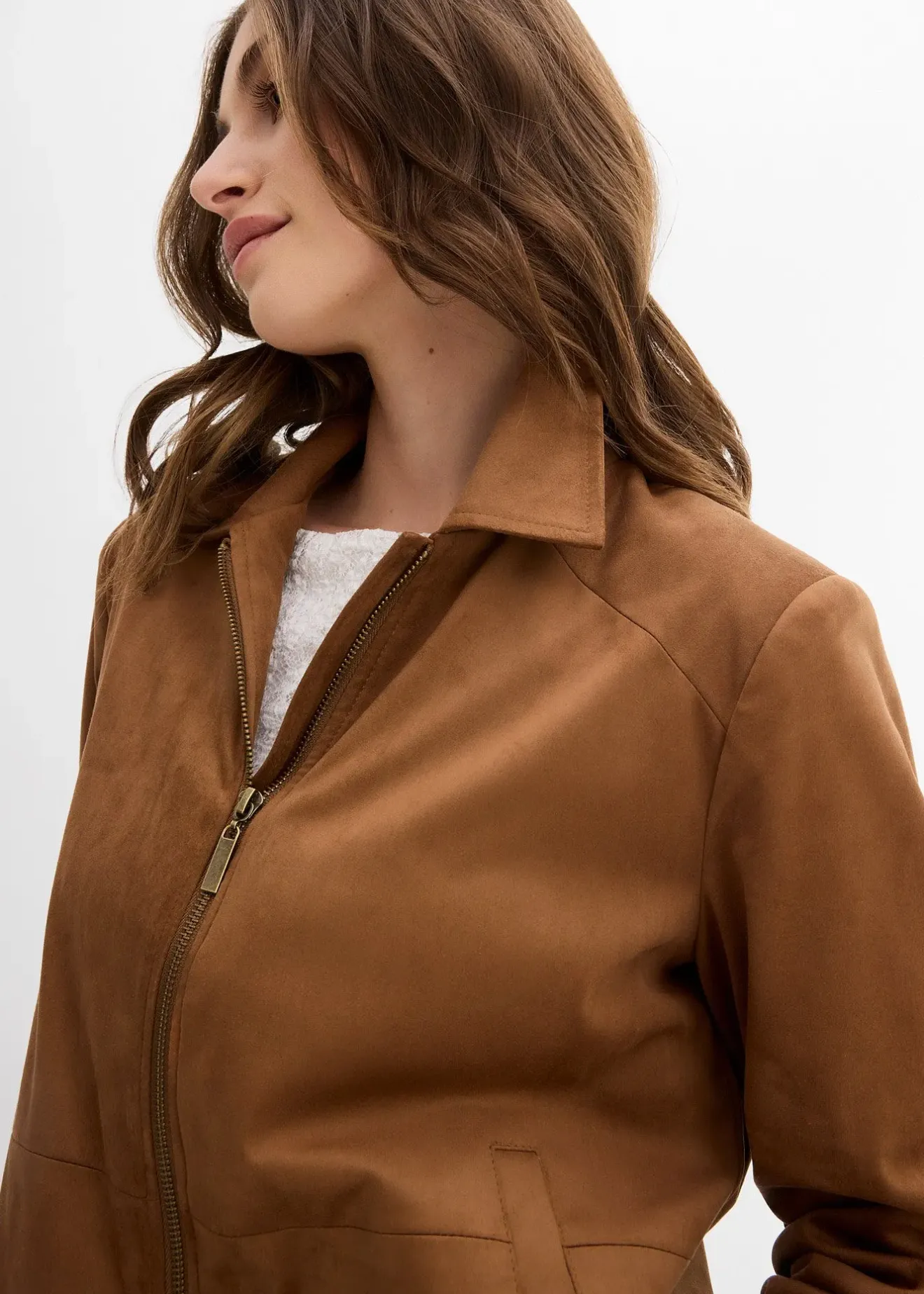 Femme bonprix Vestes & Manteaux|Veste en suédine