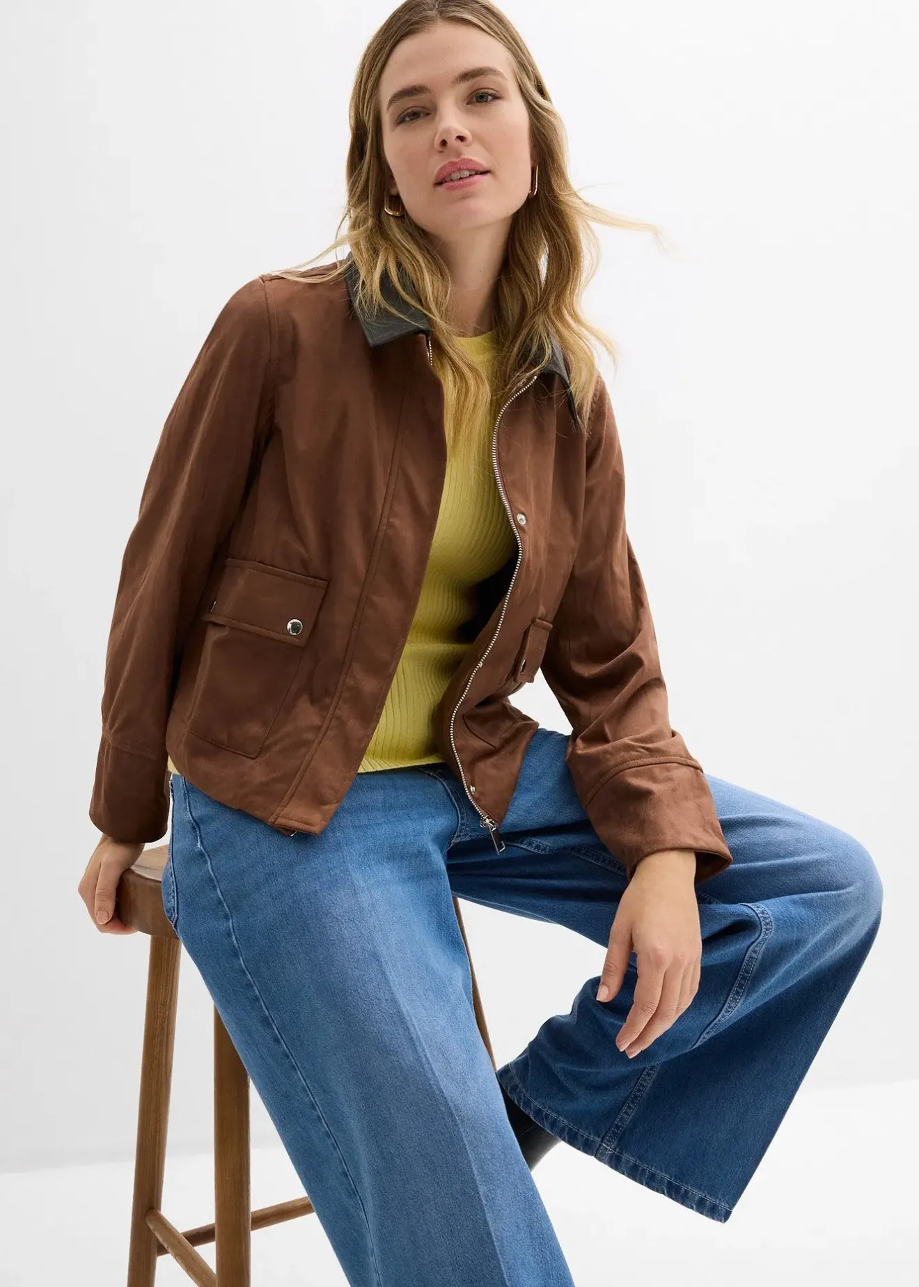 bonprix Veste en suédine|Femme Vestes & Manteaux