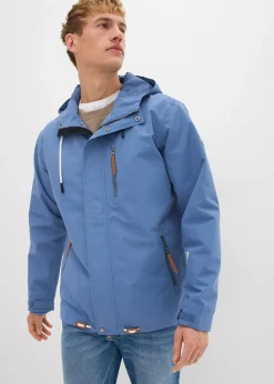 Homme bonprix Vestes|Veste imperméable à capuche et détails enduits