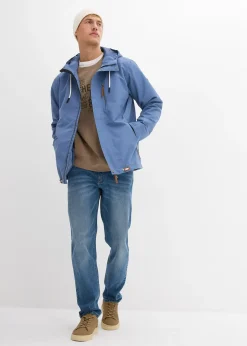 Homme bonprix Vestes|Veste imperméable à capuche et détails enduits