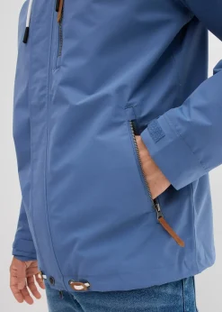 Homme bonprix Vestes|Veste imperméable à capuche et détails enduits