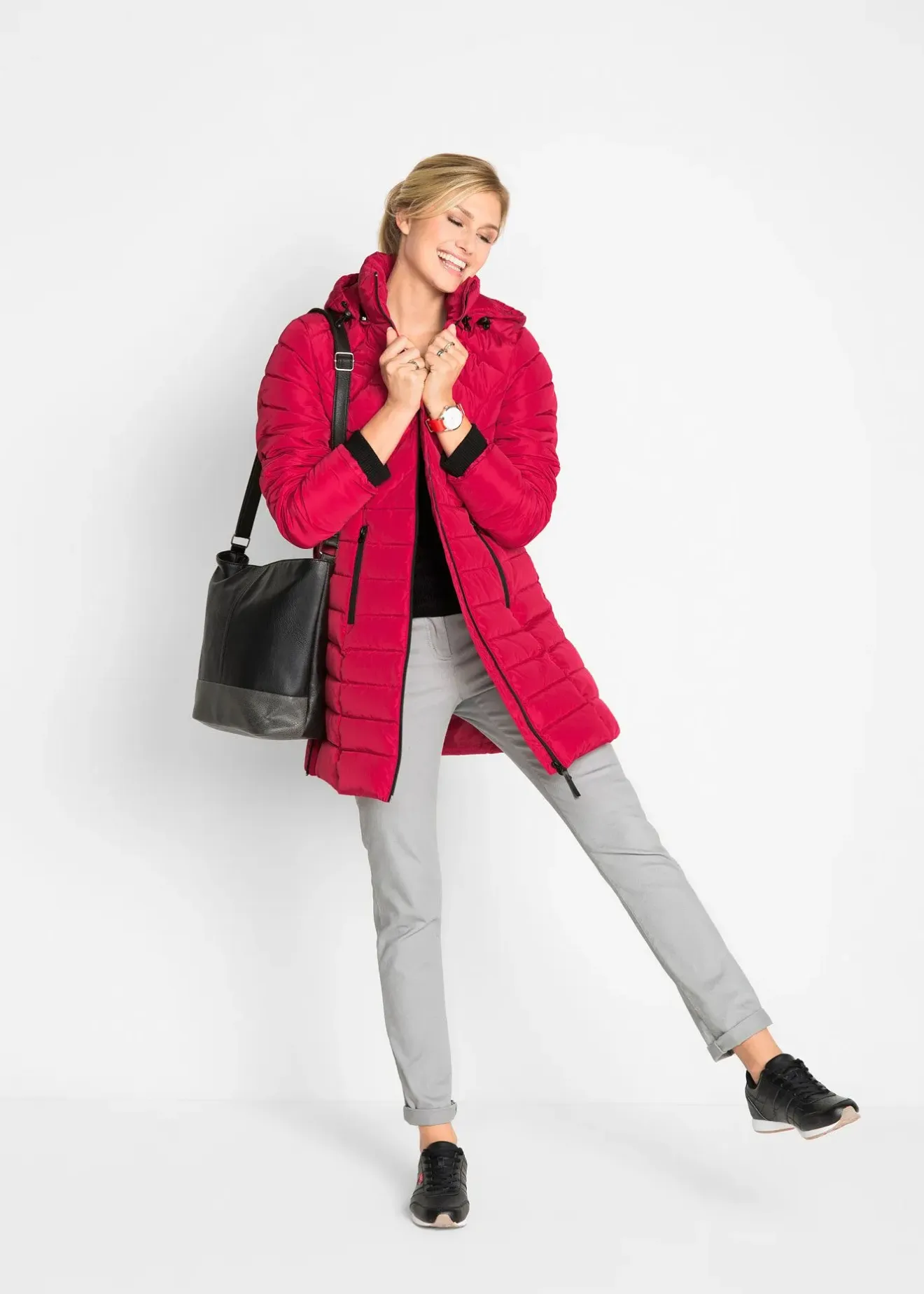 bonprix Veste longue matelassée, rembourrée|Femme Vestes & Manteaux