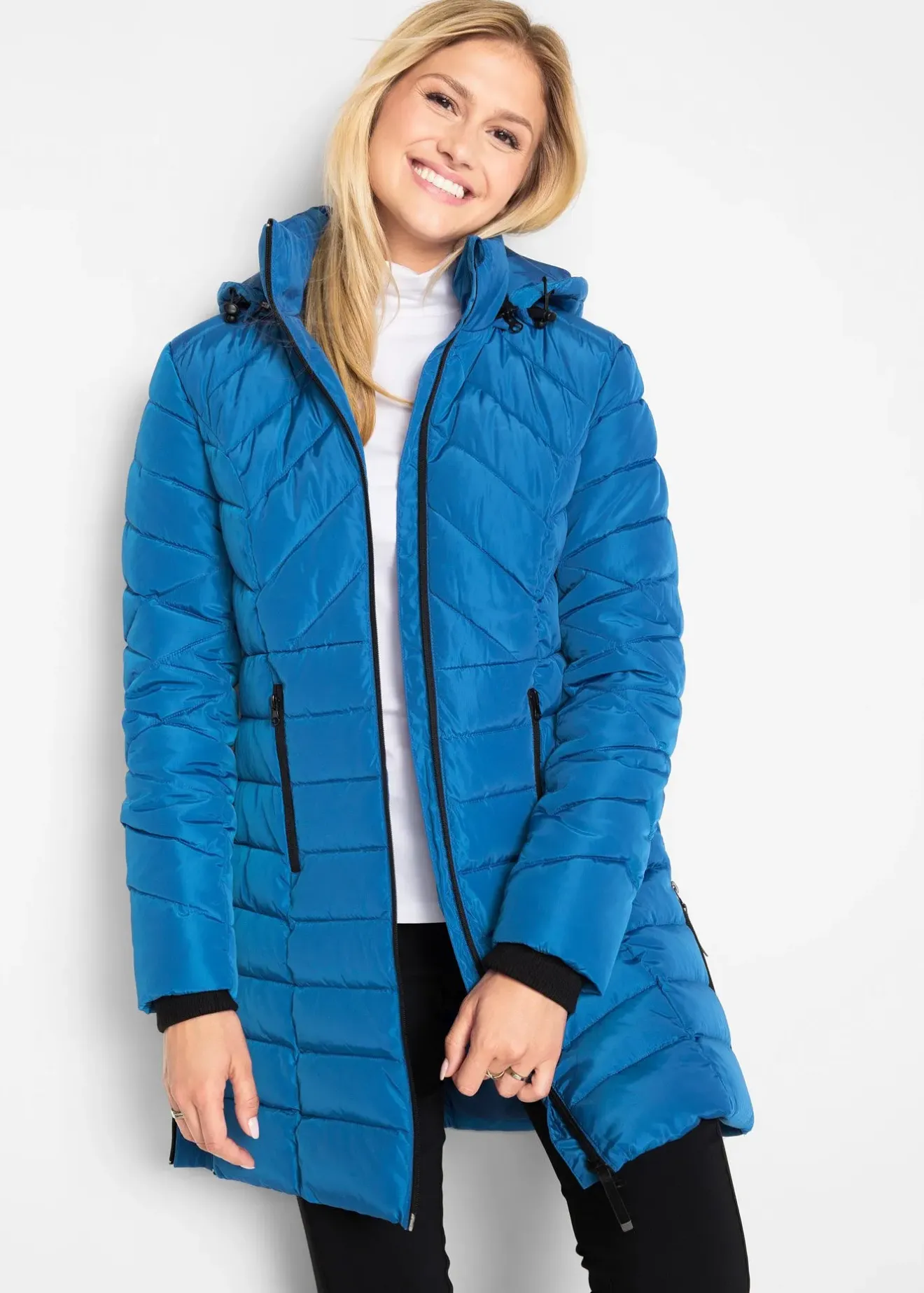 Femme bonprix Vestes & Manteaux|Veste longue matelassée, rembourrée