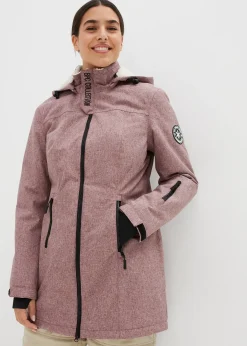 bonprix Veste longue outdoor imperméable, doublée sherpa|Femme Vestes & Manteaux