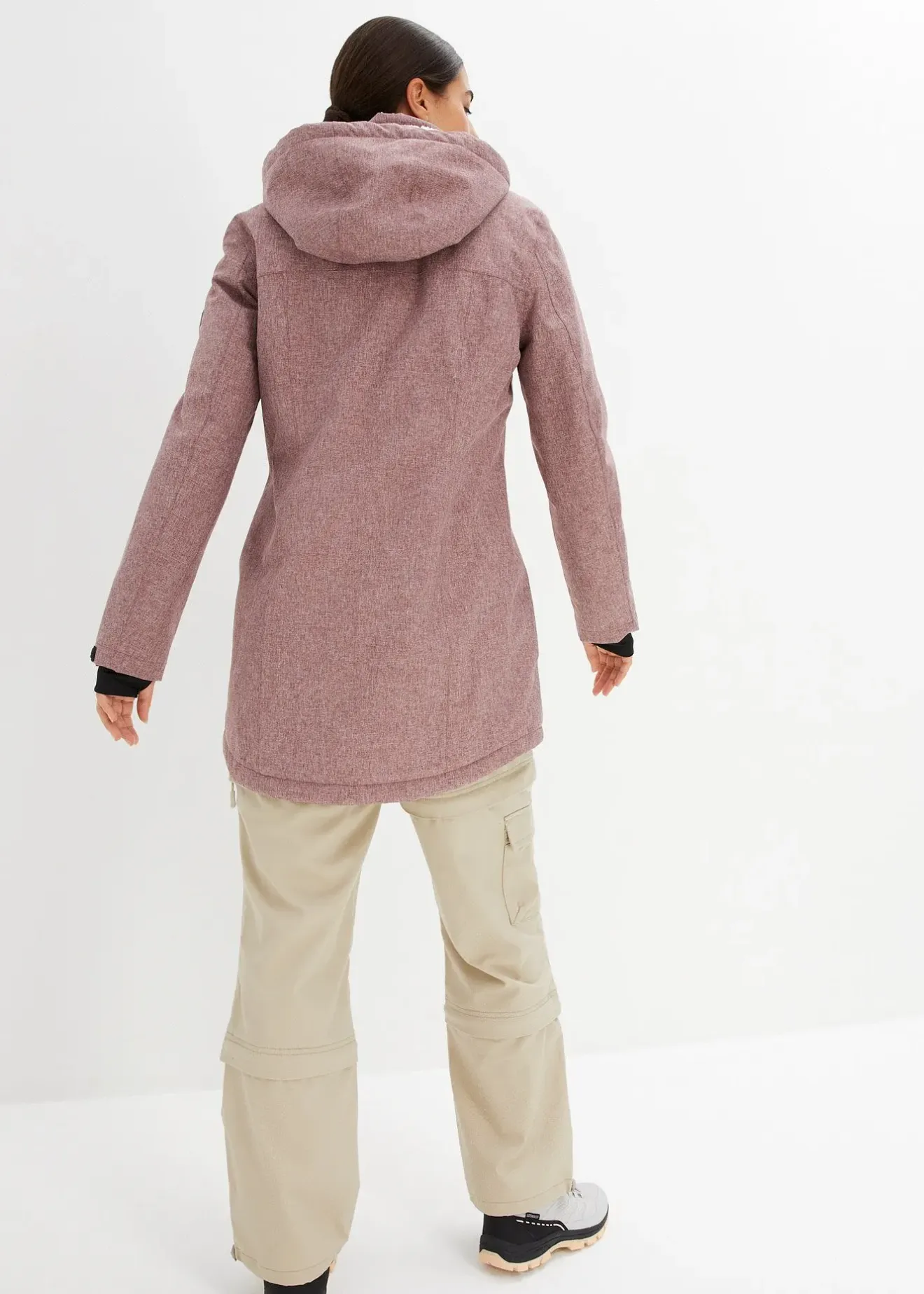 bonprix Veste longue outdoor imperméable, doublée sherpa|Femme Vestes & Manteaux