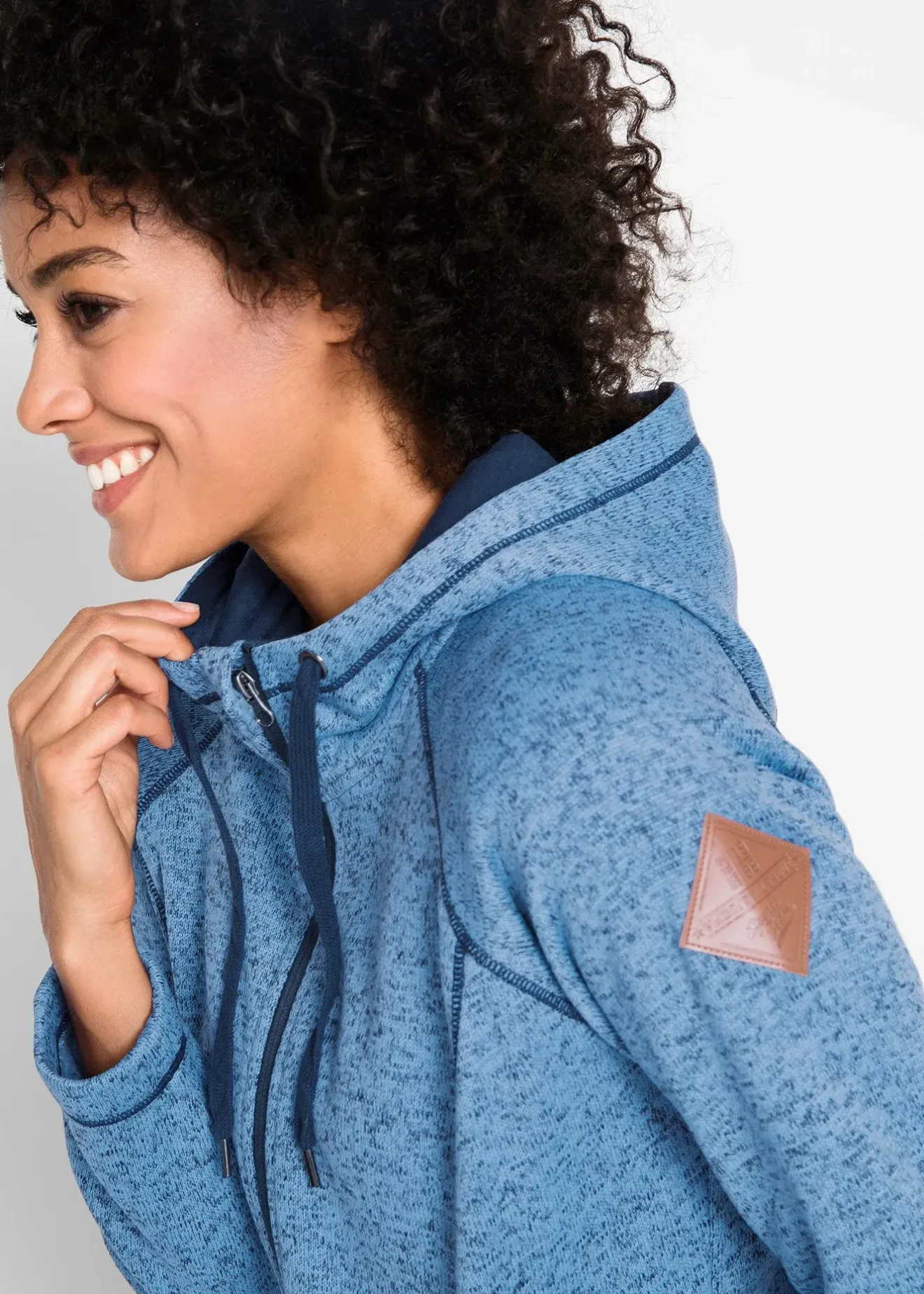 Femme bonprix Sweats|Vestes & Manteaux|Veste longue polaire à capuche