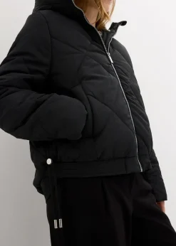 bonprix Veste matelassée courte avec doublure contrastante|Femme Vestes & Manteaux