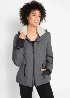 Femme bonprix Vêtements De Plein Air|Vêtements De Sport|Veste outdoor fonctionnelle avec intérieur polaire peluche, imperméable