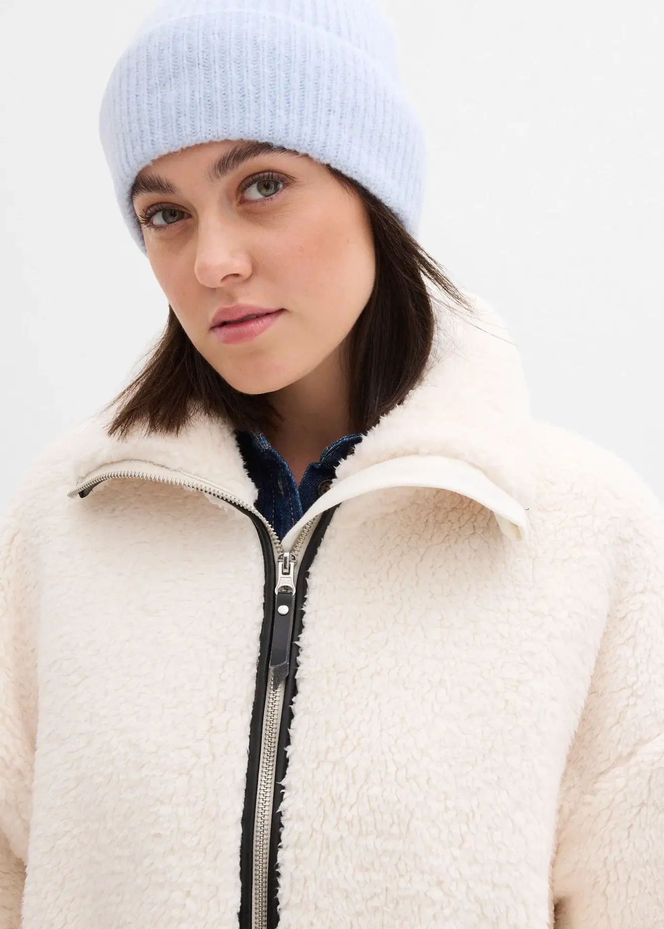 bonprix Veste oversize en polaire peluche|Femme Vestes & Manteaux