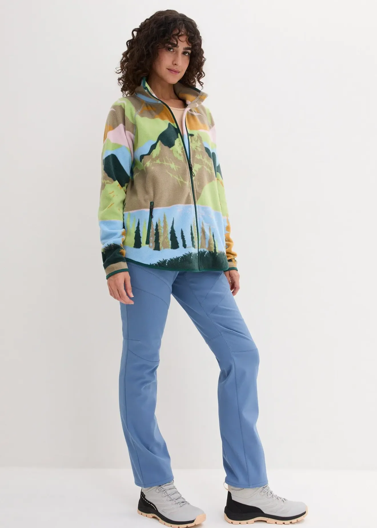 bonprix Veste polaire avec poches zippées|Femme Vêtements Thermiques|Sweats