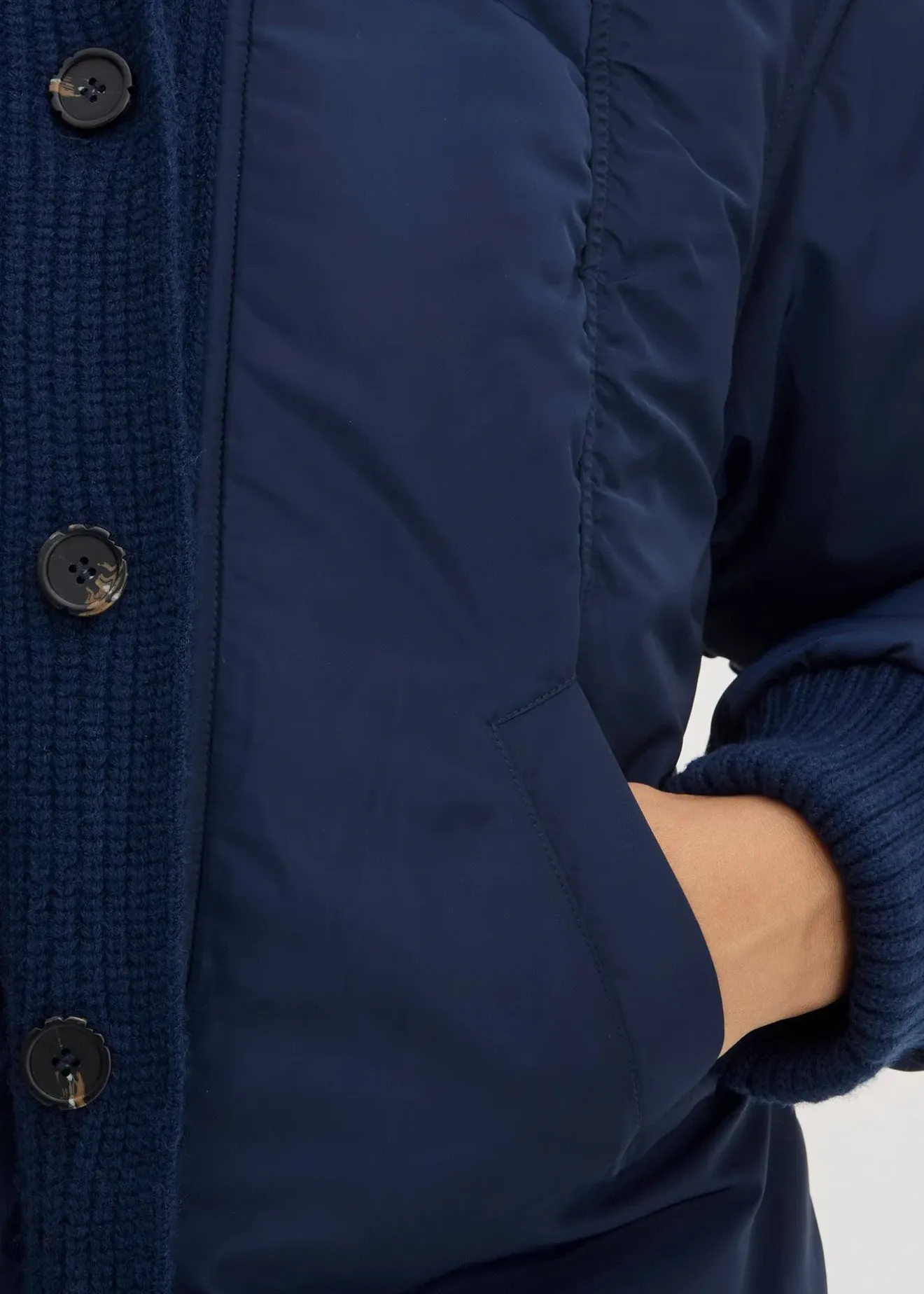 Femme bonprix Vestes & Manteaux|Veste rembourrée à finitions côtelées