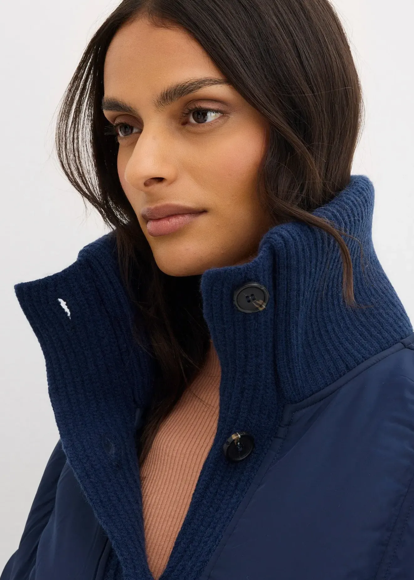 Femme bonprix Vestes & Manteaux|Veste rembourrée à finitions côtelées