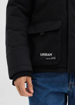 Homme bonprix Vestes|Veste rembourrée avec capuche et nombreuses poches