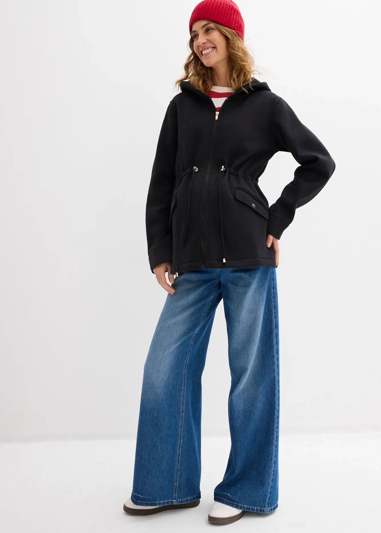 Femme bonprix Femme Enceinte|Veste zippée 2en1 pour la grossesse avec empiècement de portage