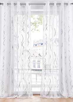 bonprix Voilage à imprimé brillant (1 pce)| Salon·Rideaux & Voilages|Voilages