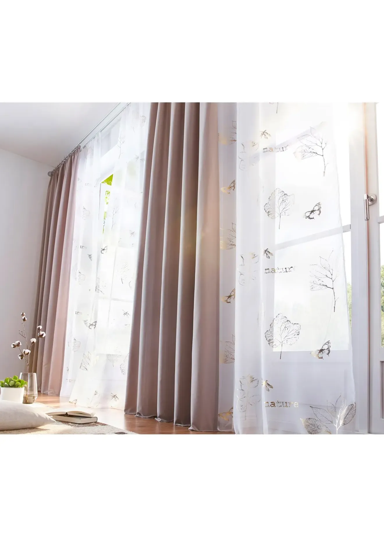 bonprix Voilage à imprimé brillant (1 pce)| Salon·Rideaux & Voilages|Voilages