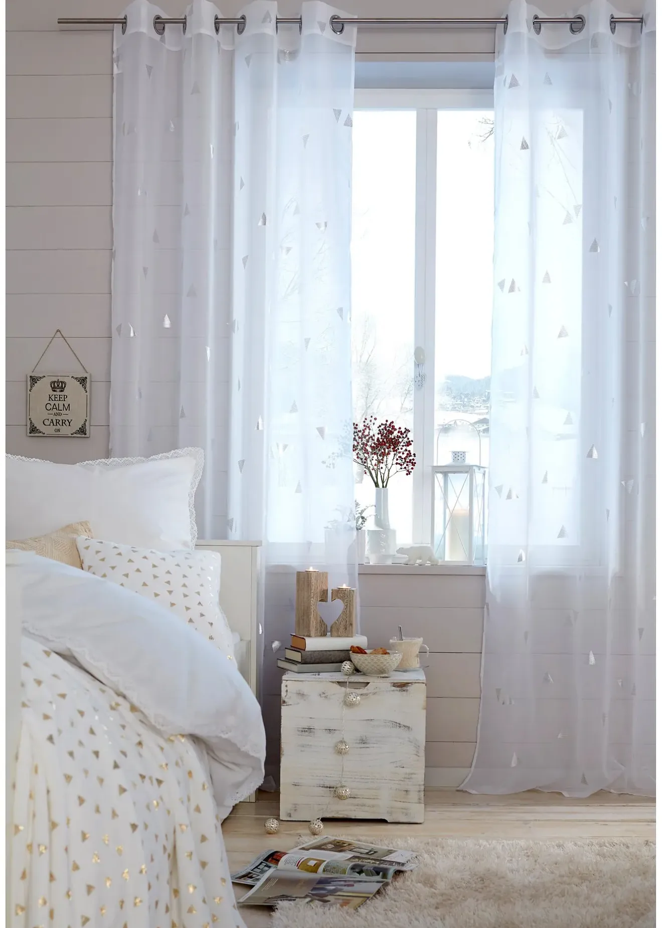 bonprix Salon·Rideaux & Voilages|Voilages|Voilage à imprimé brillant (1 pce)