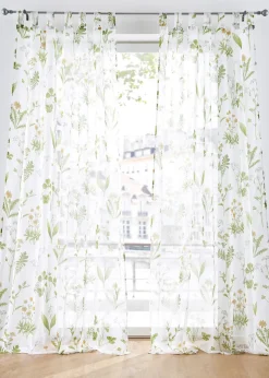 bonprix Voilage à imprimé floral (1 pce)| Salle À Manger·Voilages & Stores Bateaux|Salon·Rideaux & Voilages