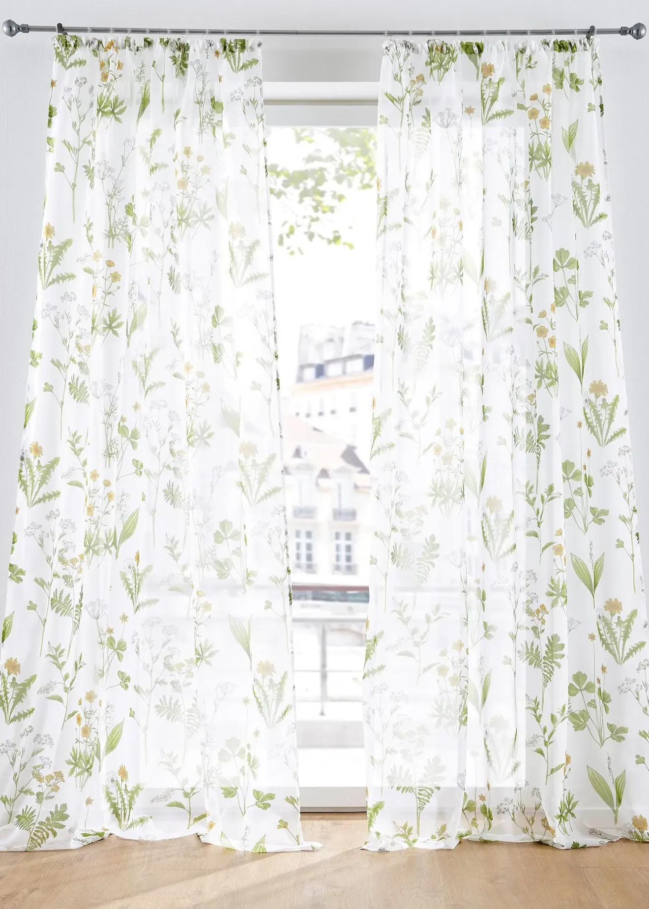 bonprix Voilage à imprimé floral (1 pce)| Salle À Manger·Voilages & Stores Bateaux|Salon·Rideaux & Voilages