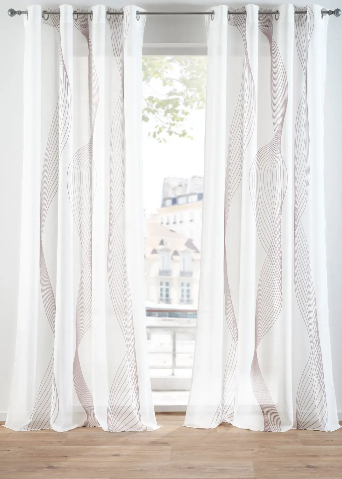 bonprix Voilage à imprimé vague (1 pce)| Salle À Manger·Voilages & Stores Bateaux|Salon·Rideaux & Voilages