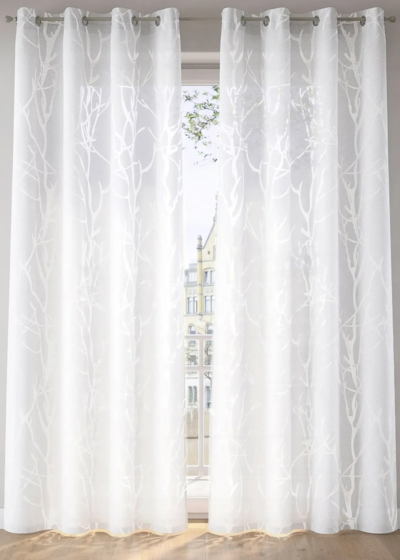 bonprix Salle À Manger·Voilages & Stores Bateaux|Salon·Rideaux & Voilages|Voilage à motif dévoré (1 pce)