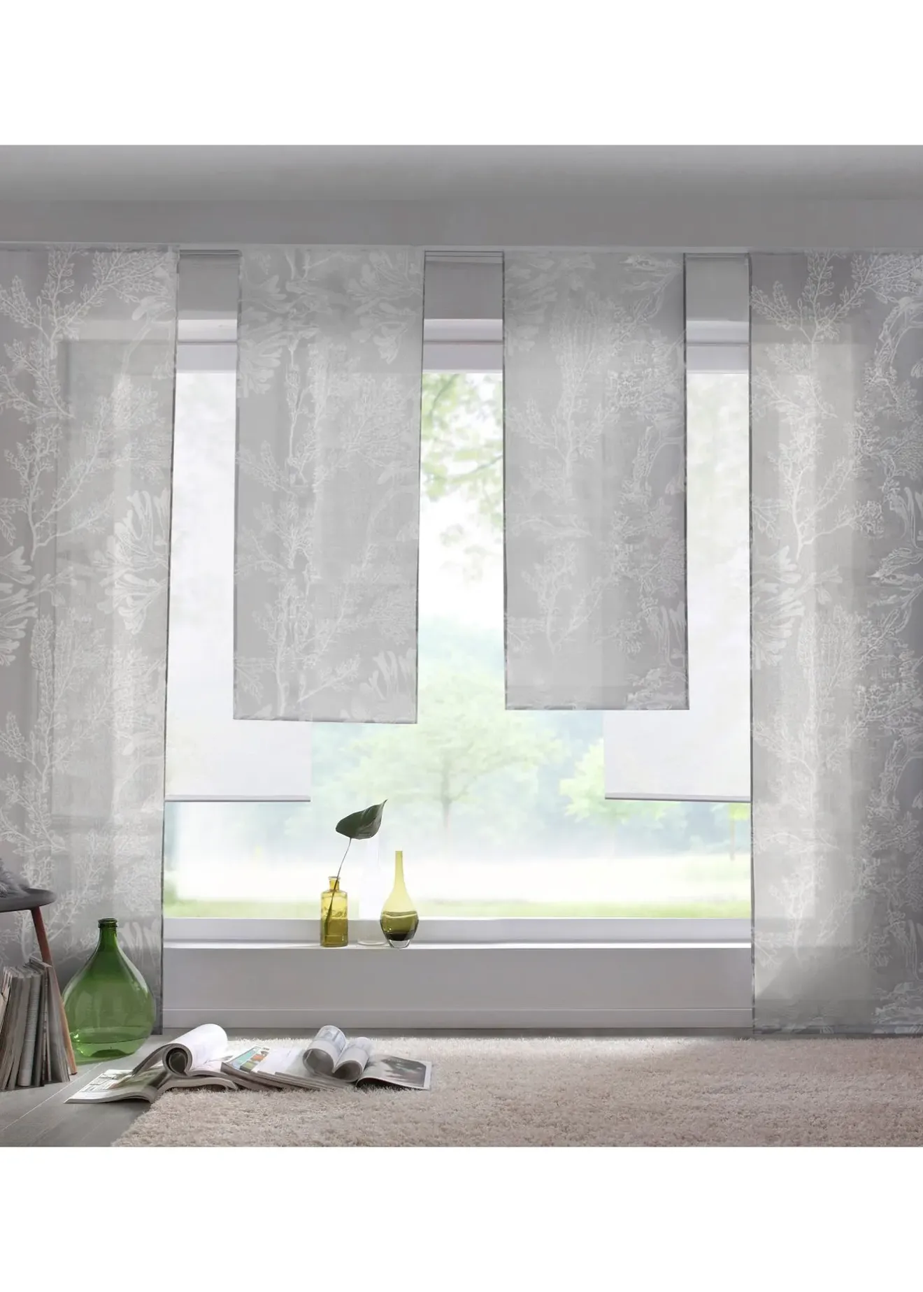 bonprix Panneaux Coulissants|Voilage coulissant à imprimé floral (1 pce)