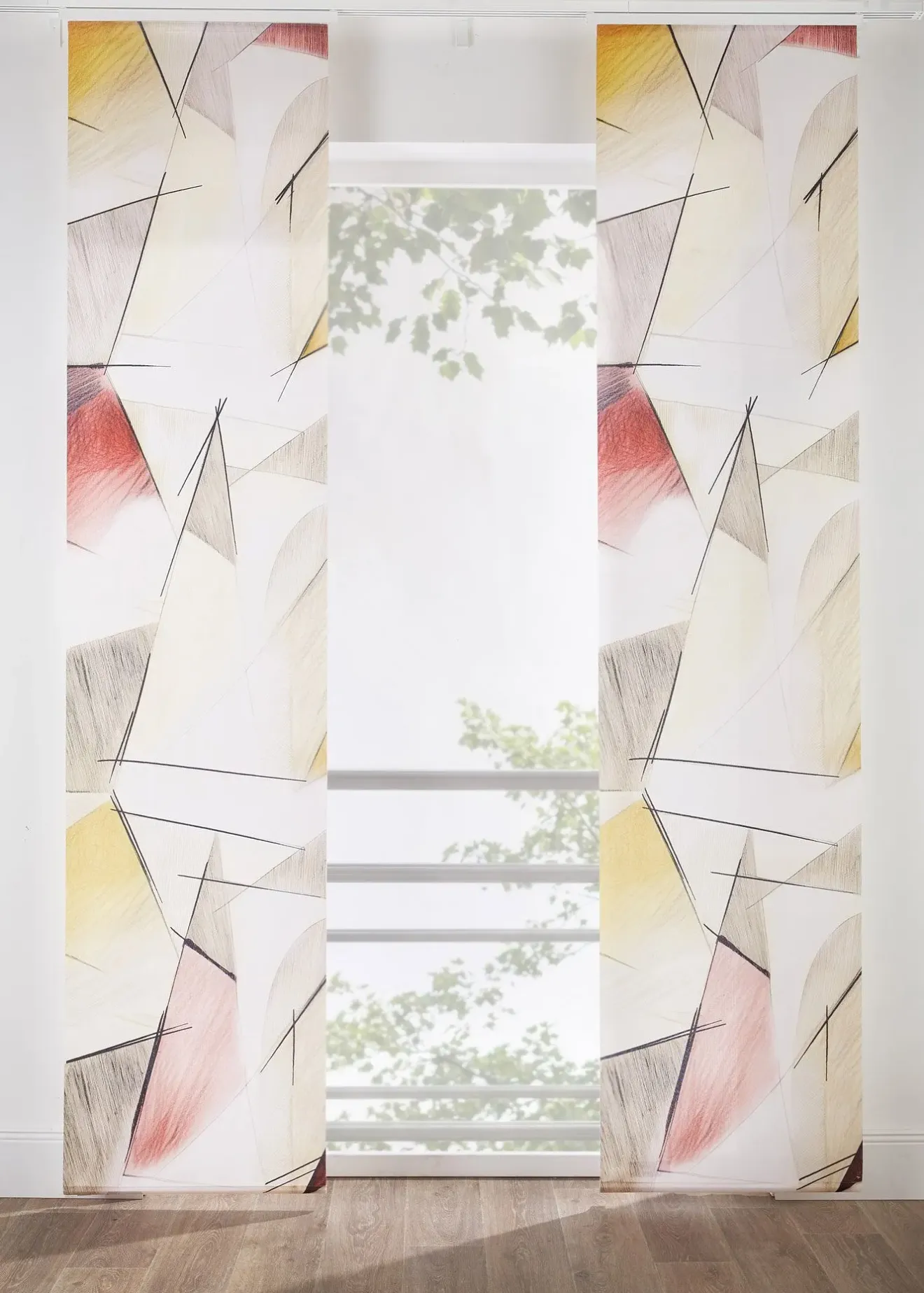 bonprix Voilage coulissant à imprimé rétro (1 pce)| Salle À Manger·Voilages & Stores Bateaux|Panneaux Coulissants