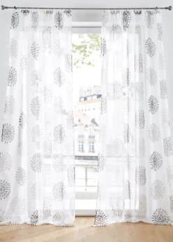 bonprix Salle À Manger·Voilages & Stores Bateaux|Salon·Rideaux & Voilages|Voilage imprimé cercles (1 pce), aussi en XXL