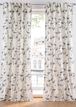 bonprix Voilage imprimé oiseau (1 pce.)| Salon·Rideaux & Voilages|Rideaux Classiques